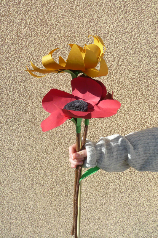 ATELIER CRÉATIF - bouquet de fleurs en papier