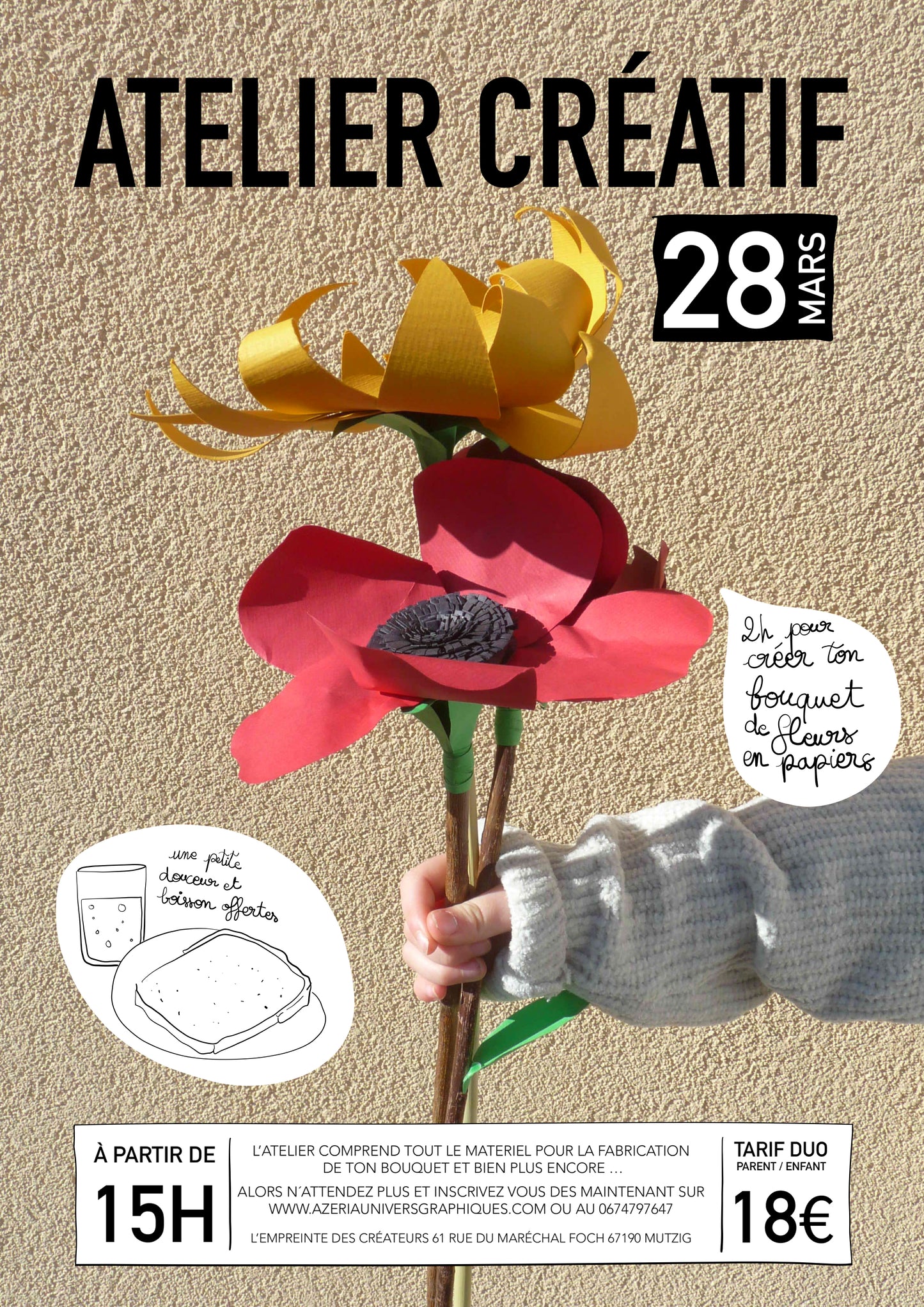 ATELIER CRÉATIF - bouquet de fleurs en papier