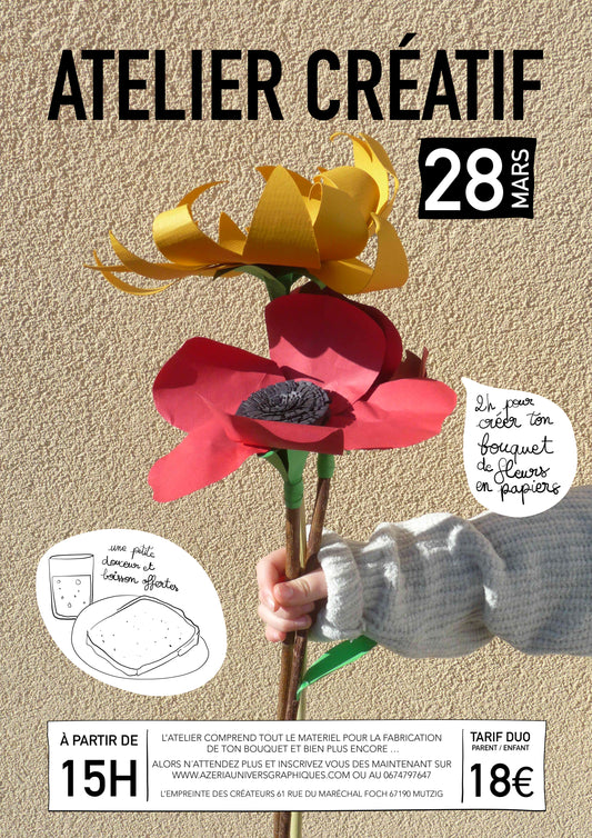 ATELIER CRÉATIF - bouquet de fleurs en papier